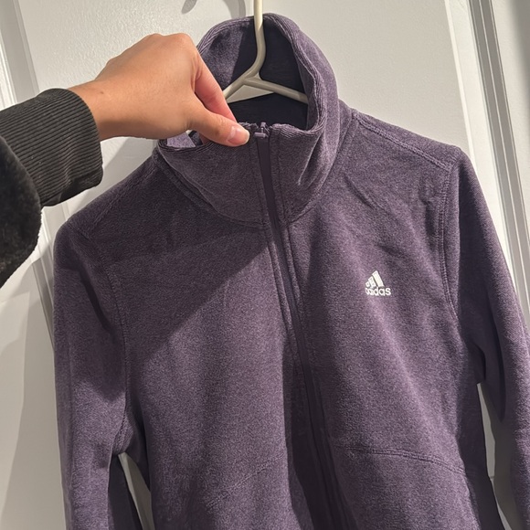 Adidas Womens Heather FLC Jacket - Picture 3 of 9